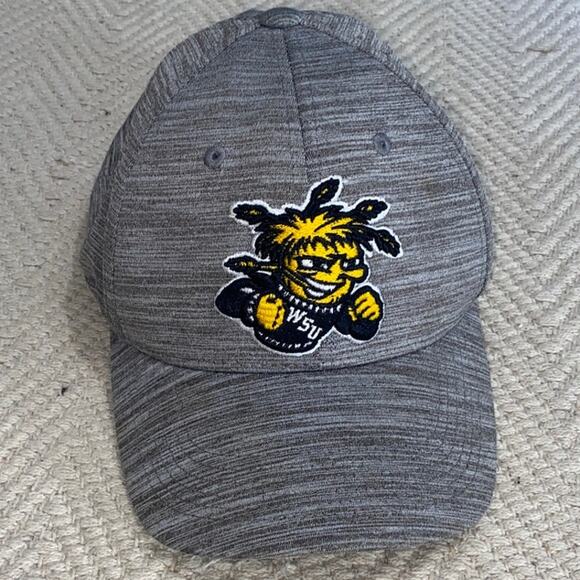 WSU Wichita State NCAA Shockers Cap Hat Adjustable Gray OS - Picture 2 of 7